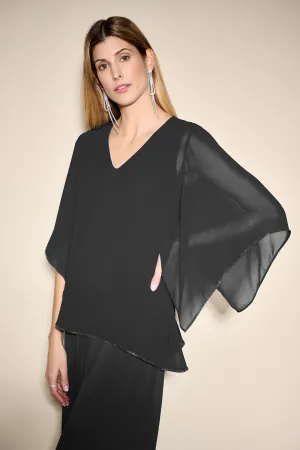 Joseph Ribkoff Chiffon V-Neck Top Jr233781