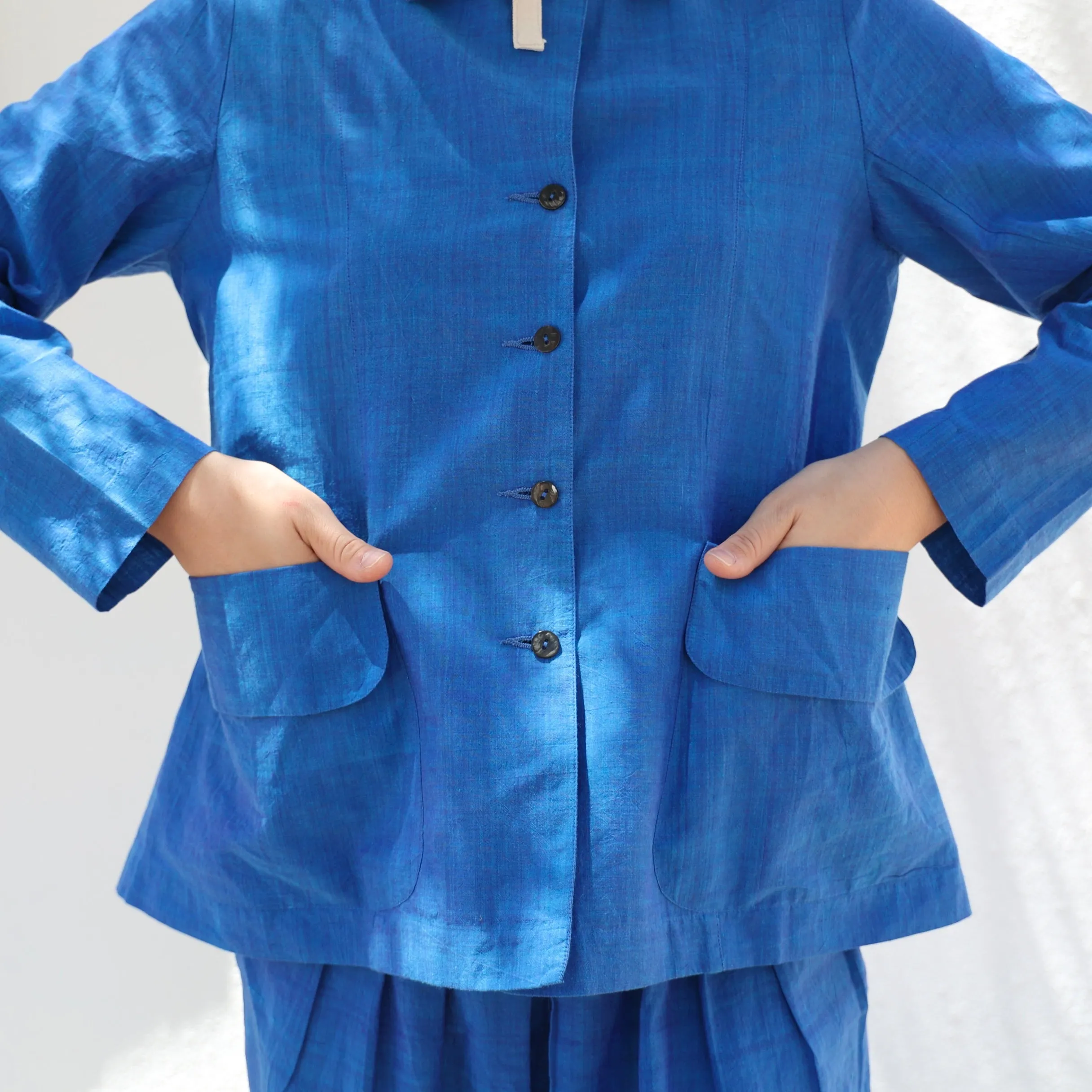 Khadi and Co. Cotton Jacket - Azure
