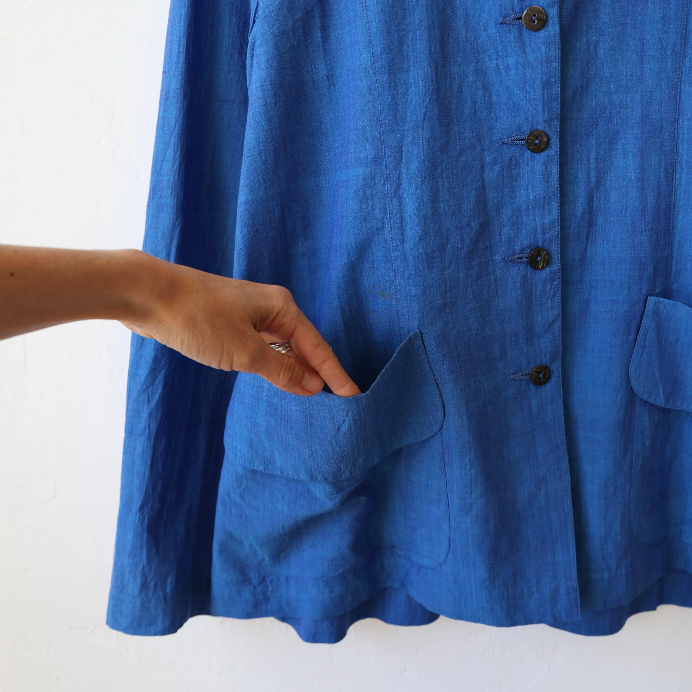 Khadi and Co. Cotton Jacket - Azure