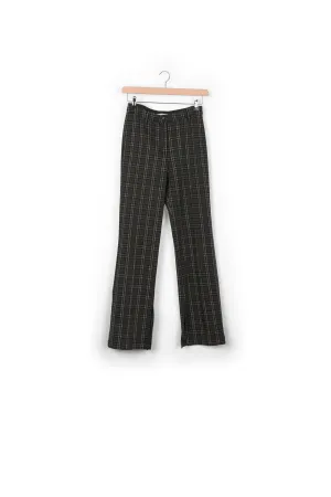 Khaki checked tailored pants