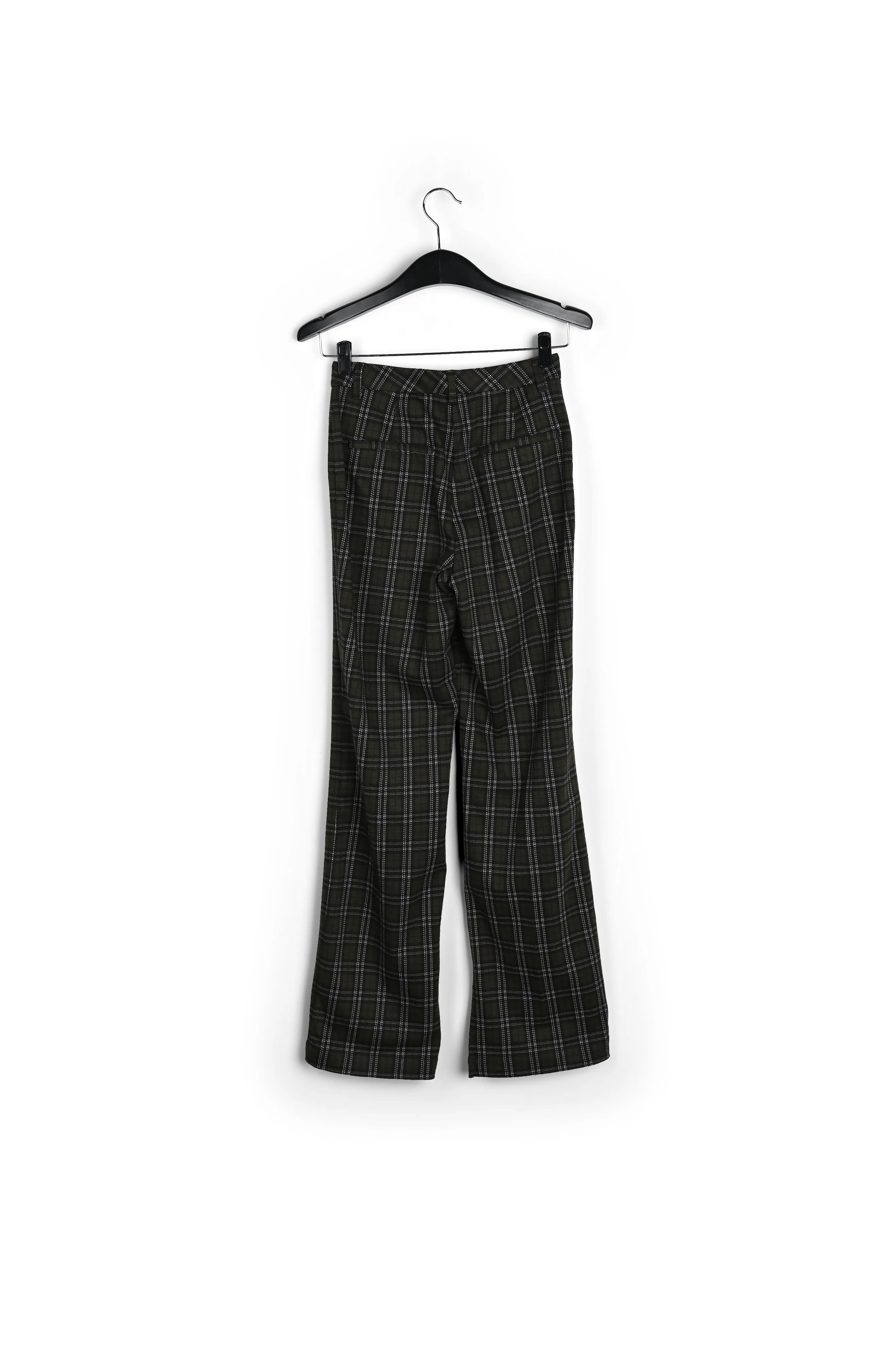 Khaki checked tailored pants