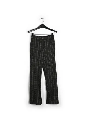 Khaki checked tailored pants