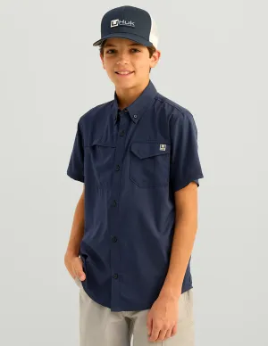 Kids Tide Point Short Sleeve Button Down