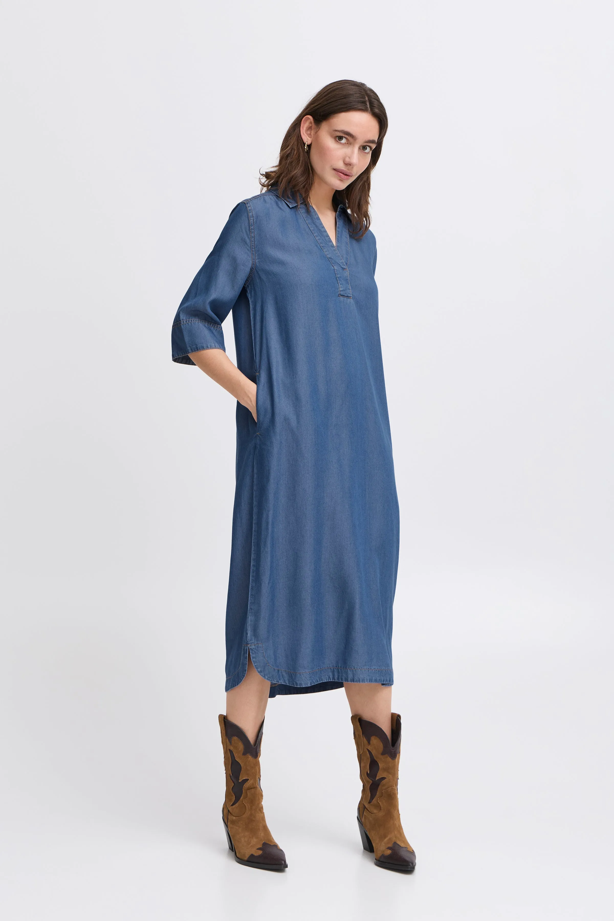 Kosmo Dress | Mid Denim Blue