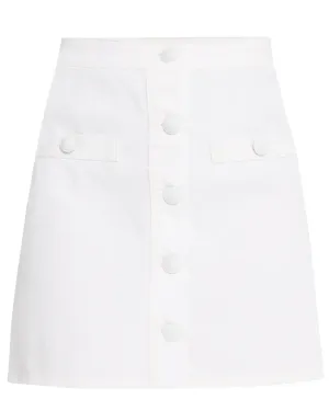 Kris Denim Mini Skirt in White