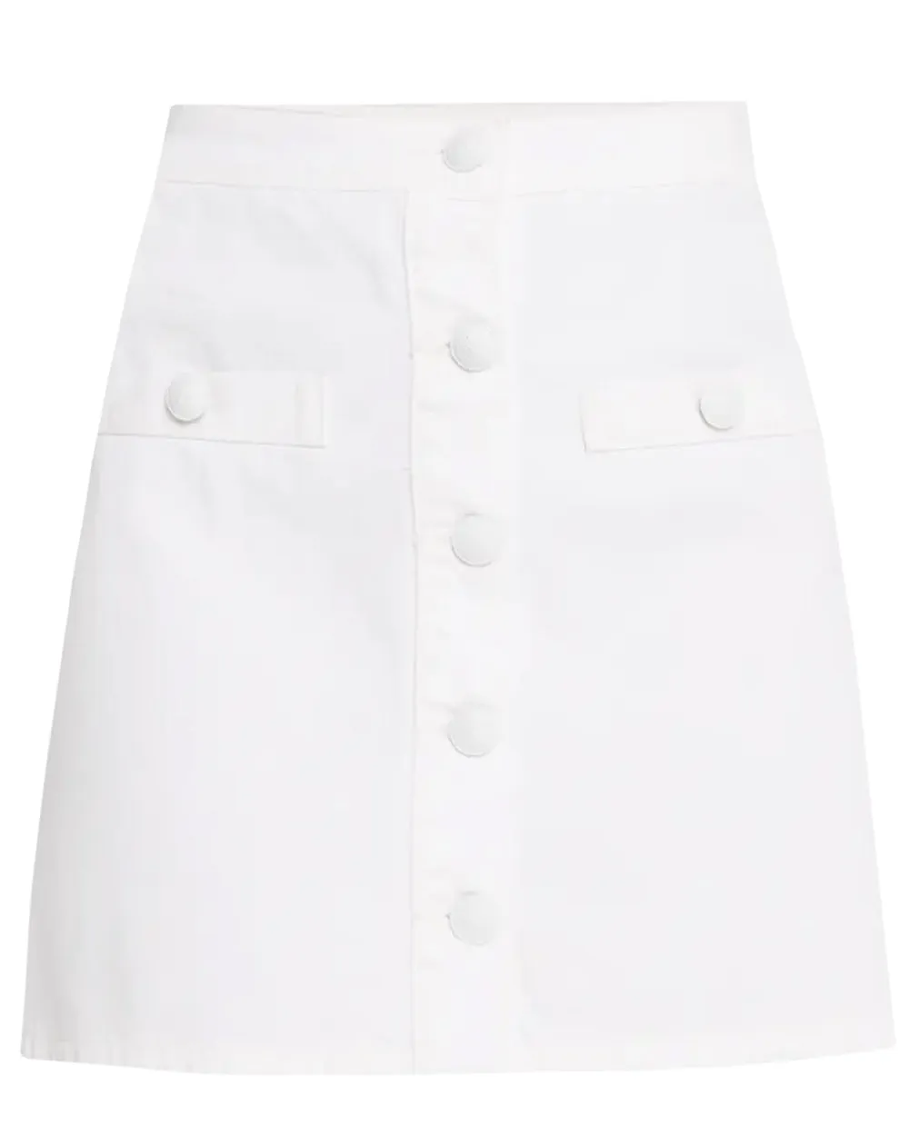 Kris Denim Mini Skirt in White