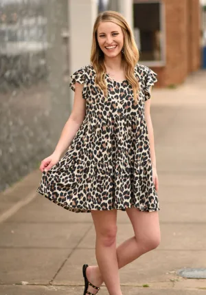 Leopard Ruffle Dress