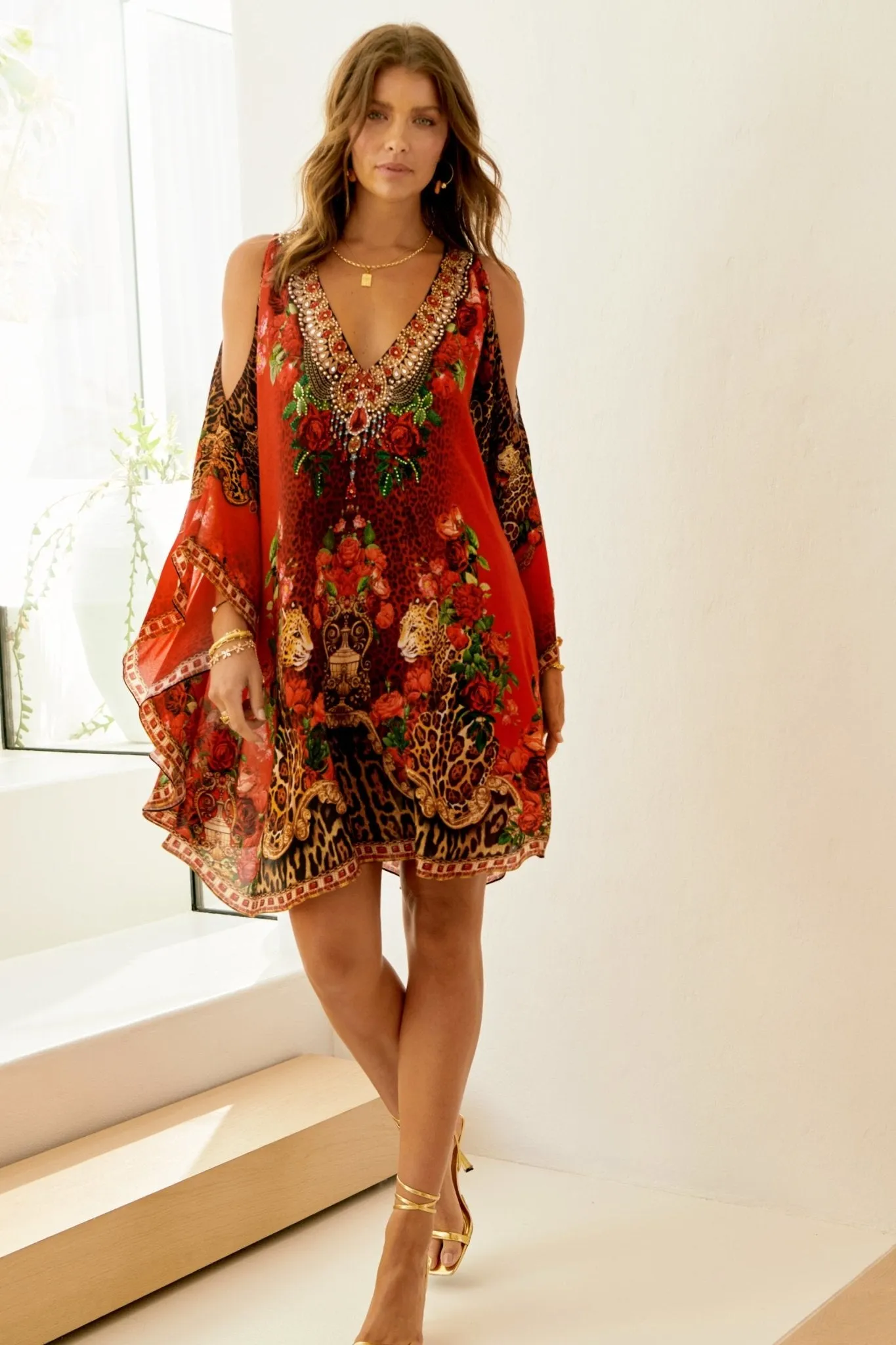 LEOPARDESS KAFTAN DRESS