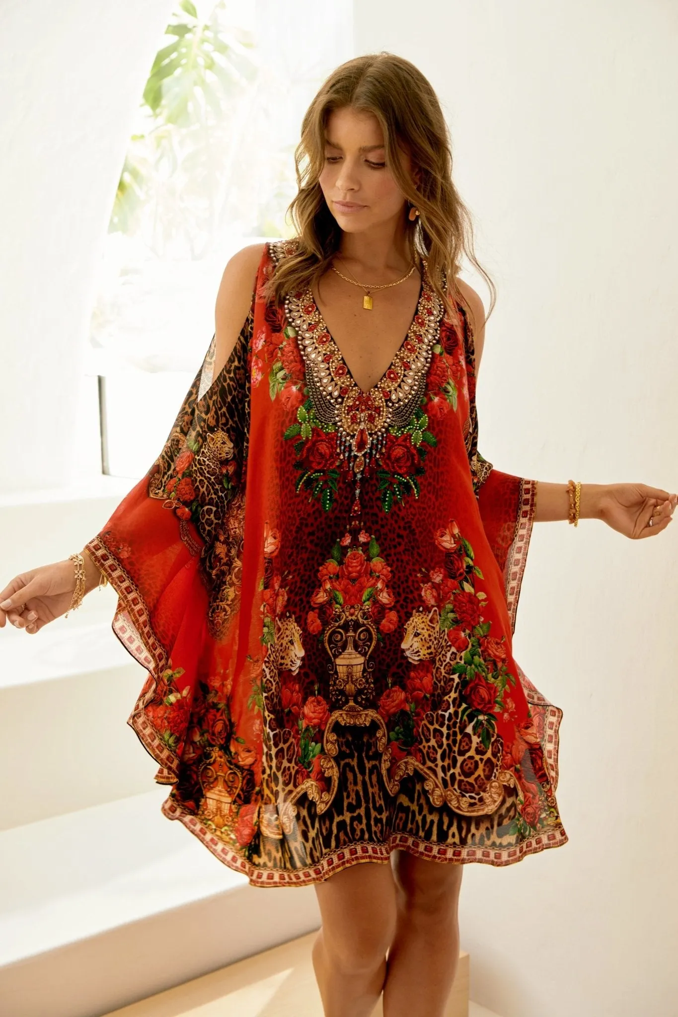 LEOPARDESS KAFTAN DRESS