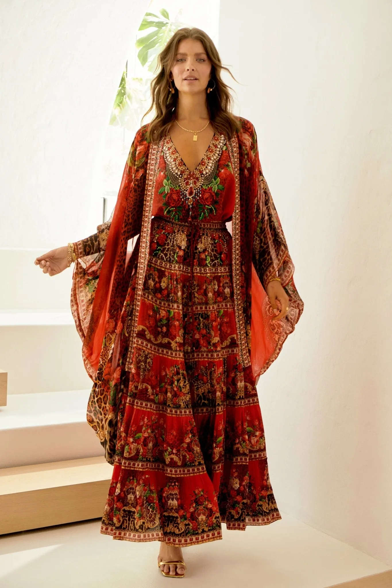 LEOPARDESS KAFTAN DRESS