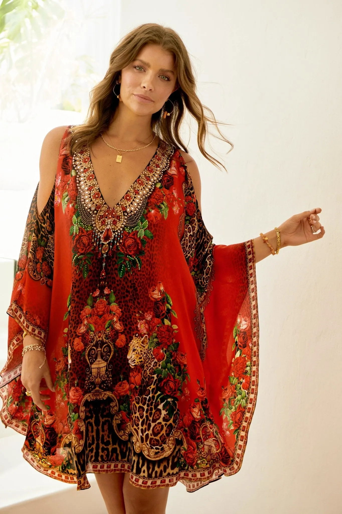 LEOPARDESS KAFTAN DRESS
