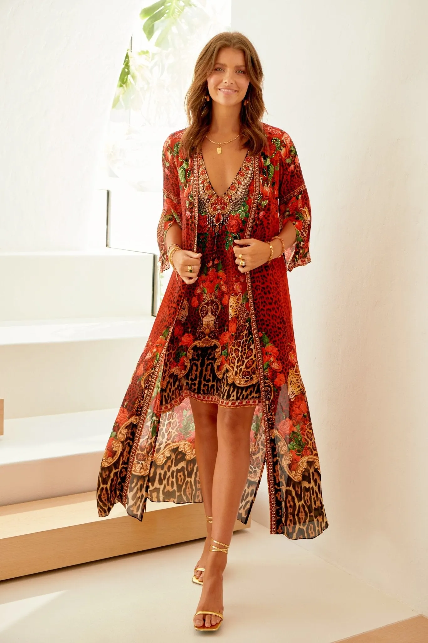 LEOPARDESS KAFTAN DRESS