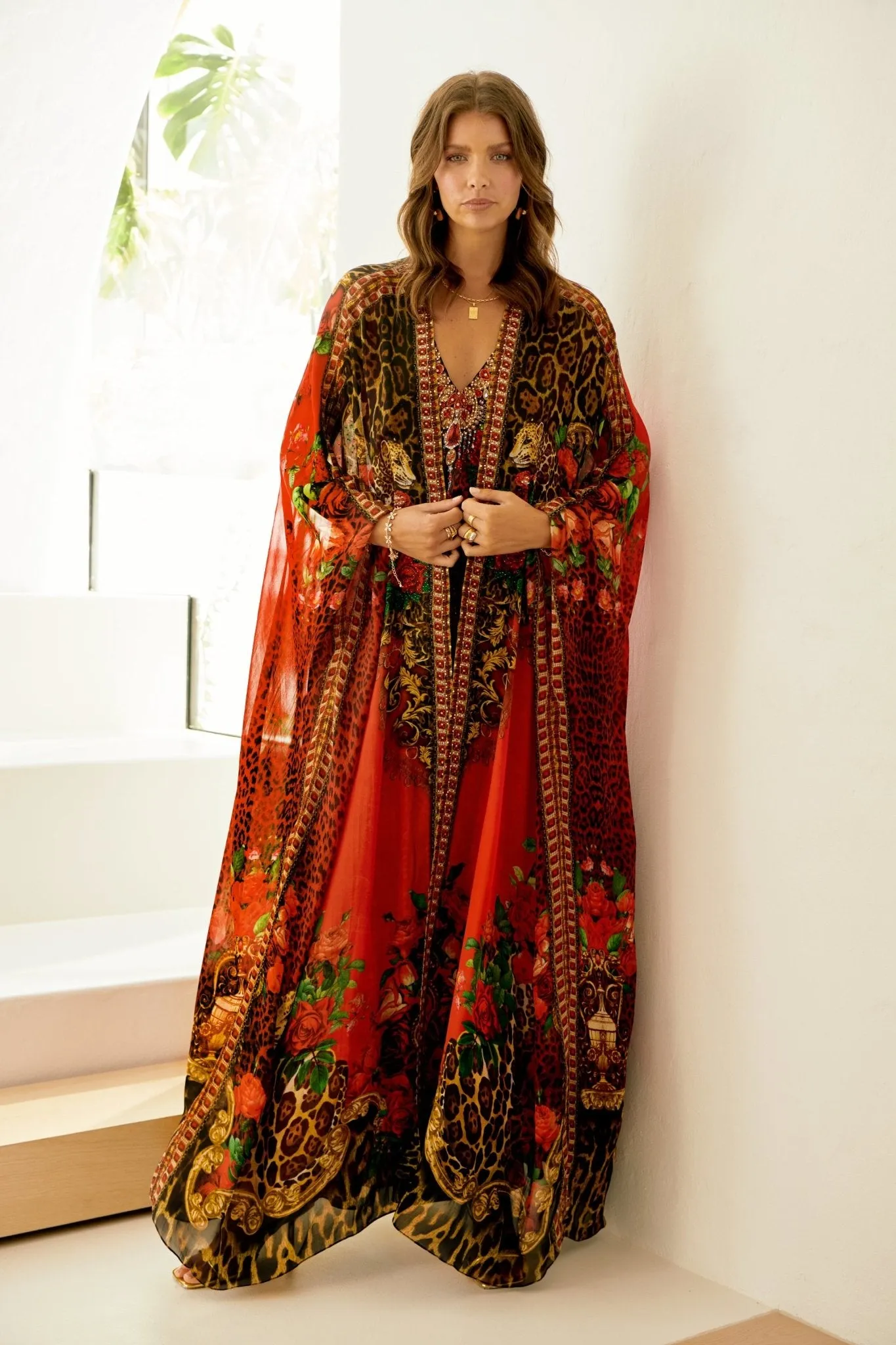 LEOPARDESS KAFTAN DRESS