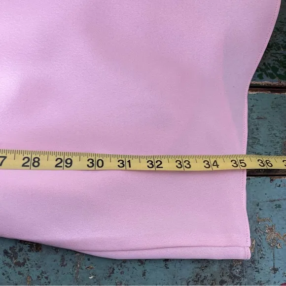 LIKELY Pink Bow Tie One Shoulder Tulip Hem Mini Cocktail Dress Size M