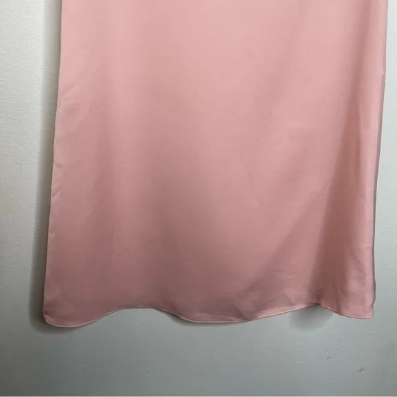 LIKELY Pink Bow Tie One Shoulder Tulip Hem Mini Cocktail Dress Size M