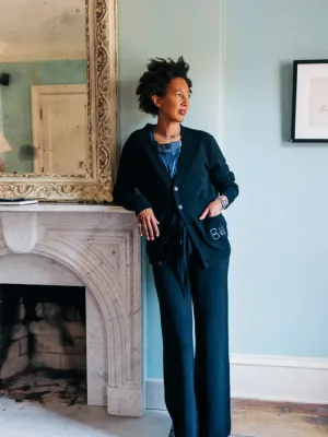Lingua Franca Cashmere Wide Leg Pant
