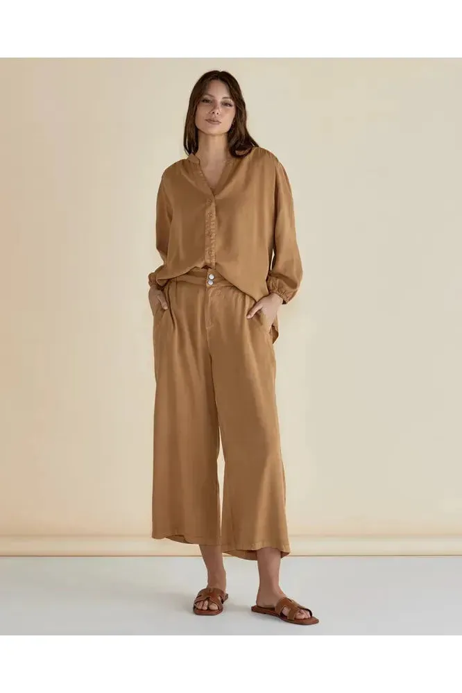 London Lyocell blouse Tan