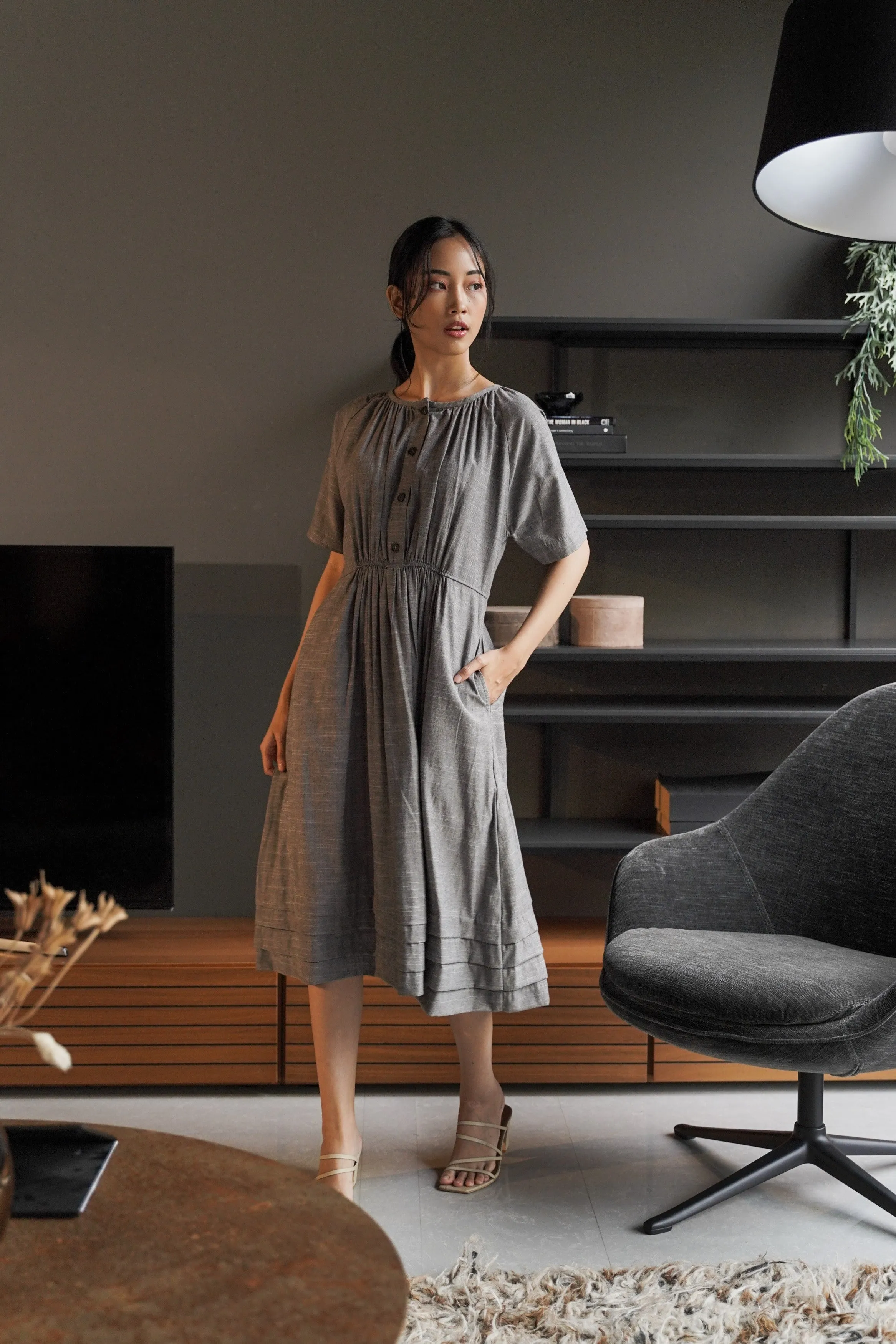 LOU DRESS IN DEEP NIGHT OWL