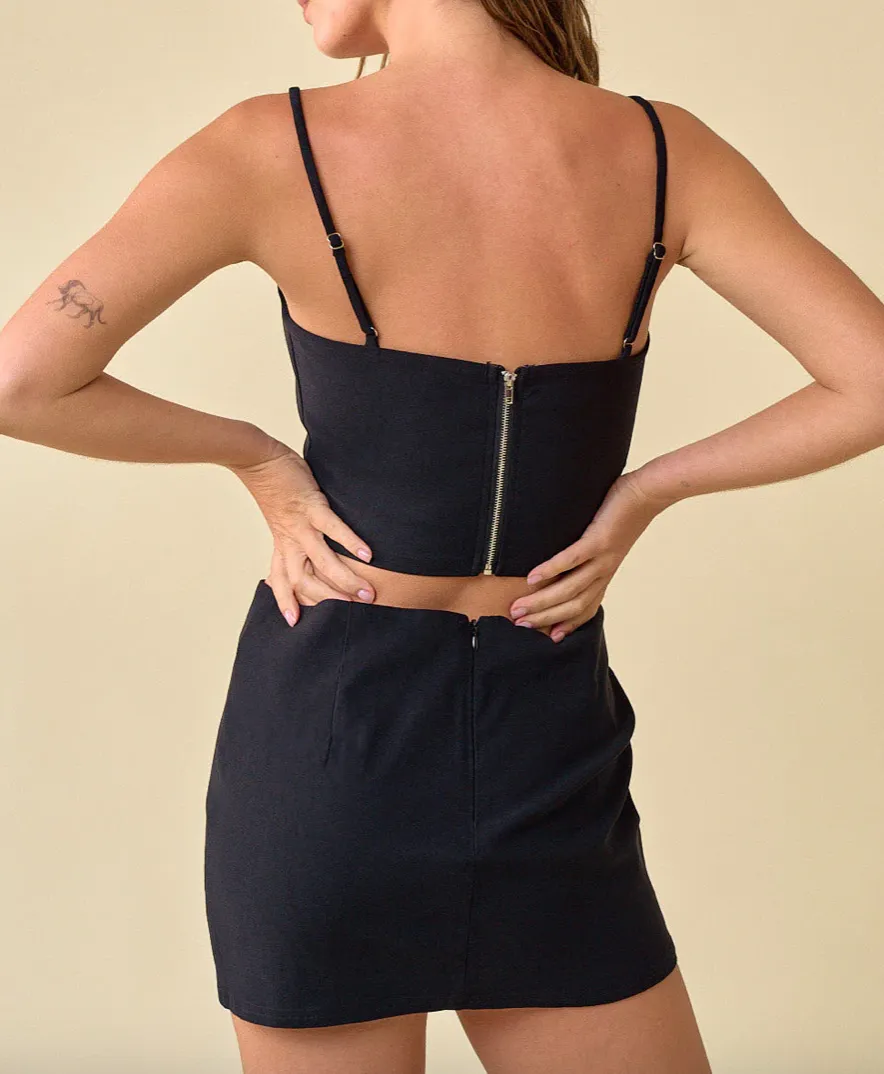Low Rise Mini Skirt