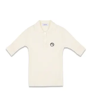 MACKY Golf: Slim Button Knit - Ivory
