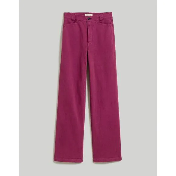 MADEWELL Iris Bloom The Petite Emmett WideLeg Pants Garment-Dyed Edition NWT 23P