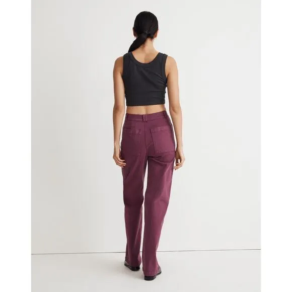 MADEWELL Iris Bloom The Petite Emmett WideLeg Pants Garment-Dyed Edition NWT 23P