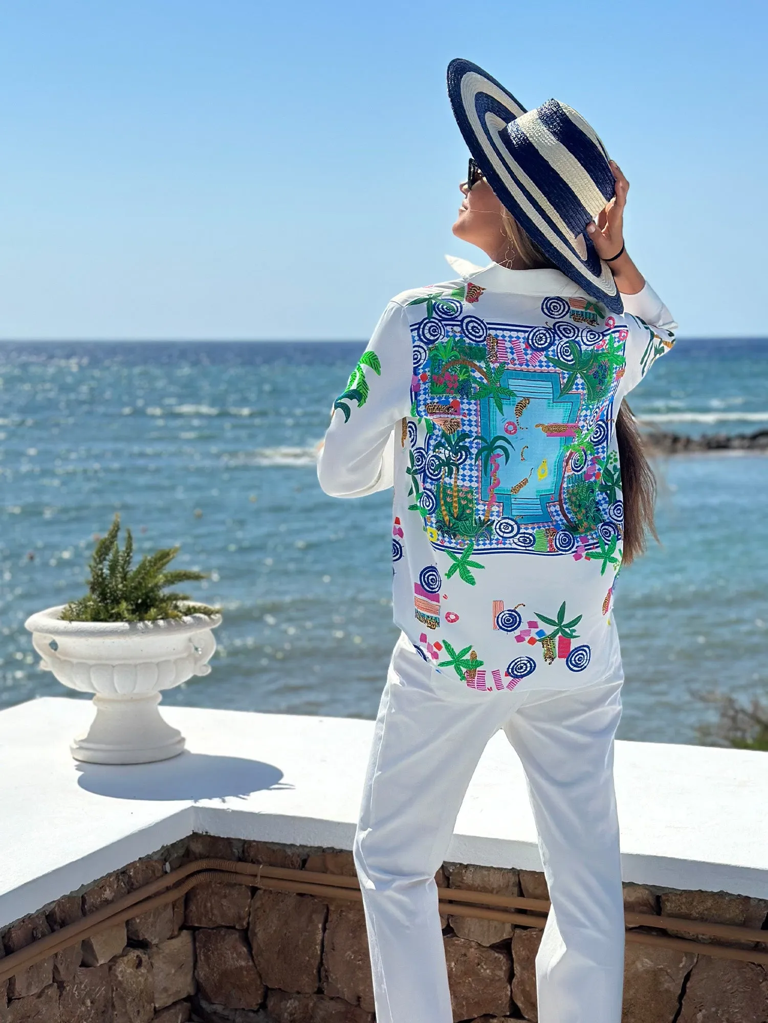Mafalda Shirt in Piscina Print