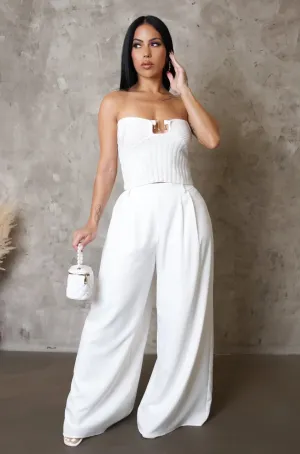 Mara White Pant Set