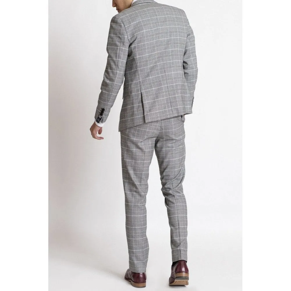 Marc Darcy Ross Check Blazer Grey