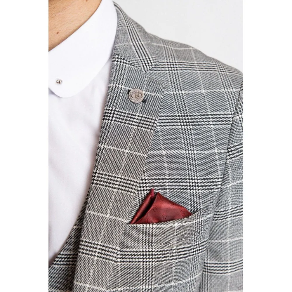 Marc Darcy Ross Check Blazer Grey