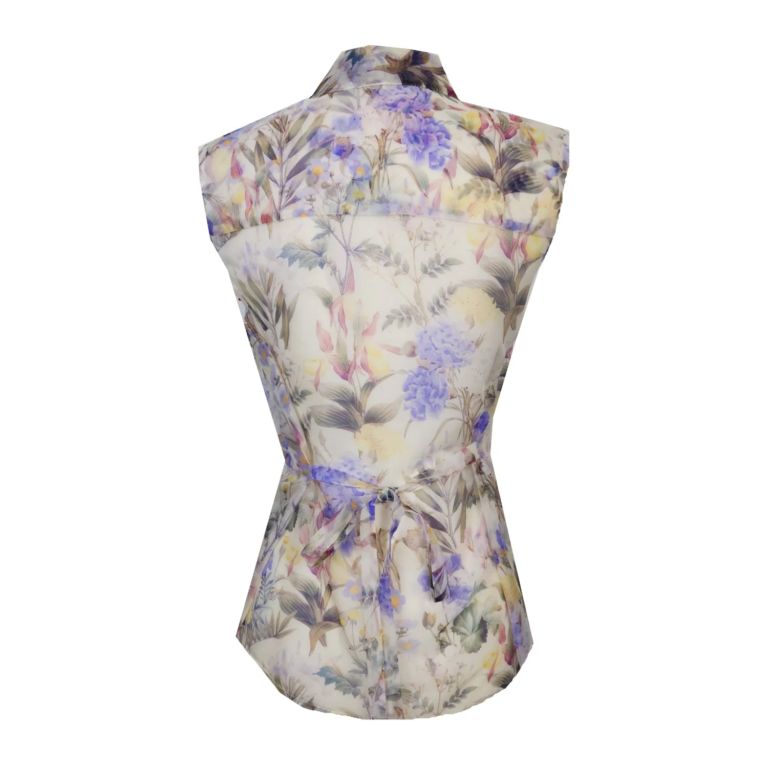 Marie Organza Button Down in Periwinkle