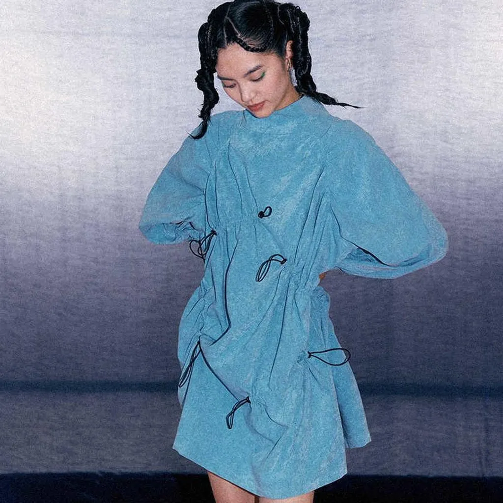 MARIGOLDSHADOWS - Original Ayano Drawstring Long Sleeve Dress