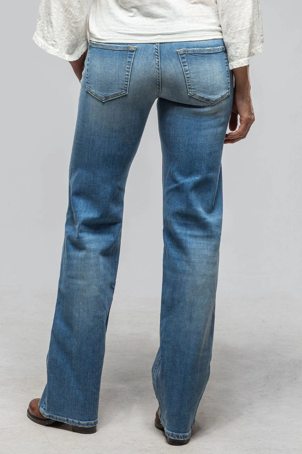 Marlene Wide Leg Flare In Mid Light Blue
