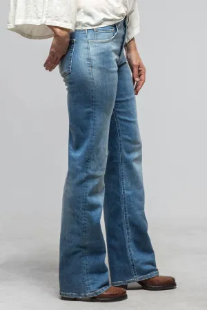 Marlene Wide Leg Flare In Mid Light Blue
