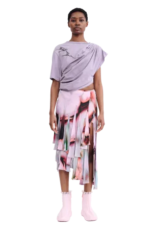 MAUVE EVA DRAPED TEE