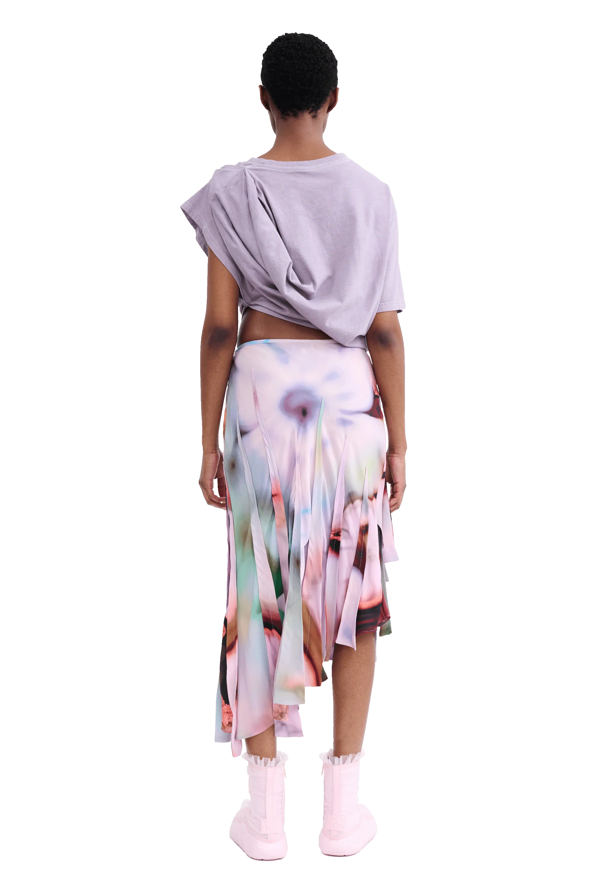 MAUVE EVA DRAPED TEE