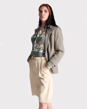 Max Mara plaid check blazer
