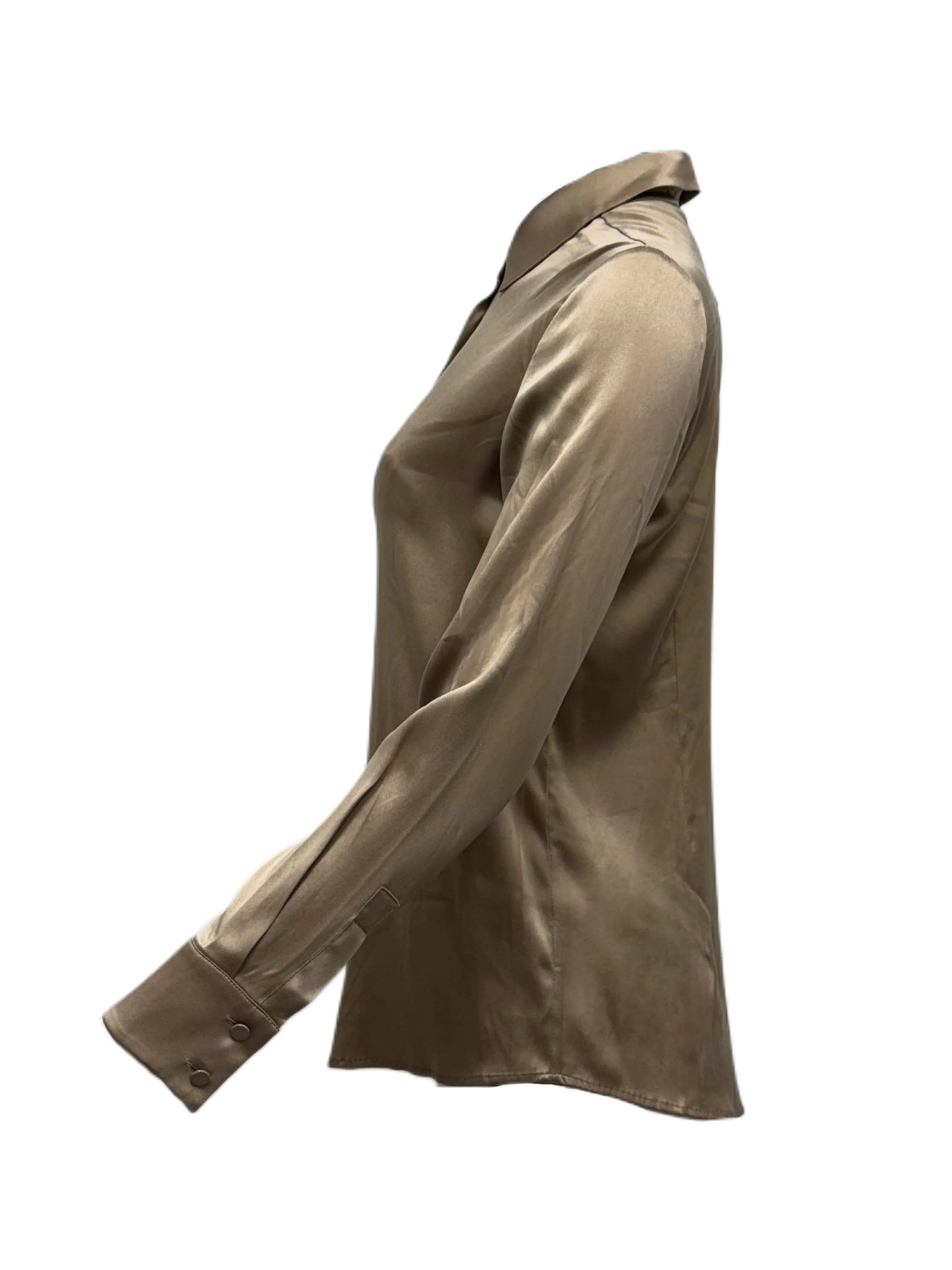 Max Mara Women's Brown Anversa Button Closure Shirt NWT