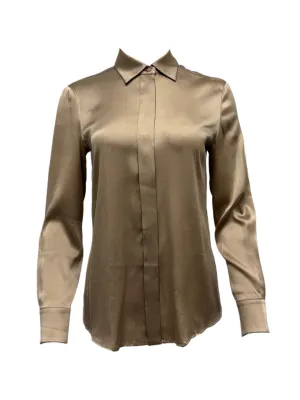 Max Mara Women's Brown Anversa Button Closure Shirt NWT