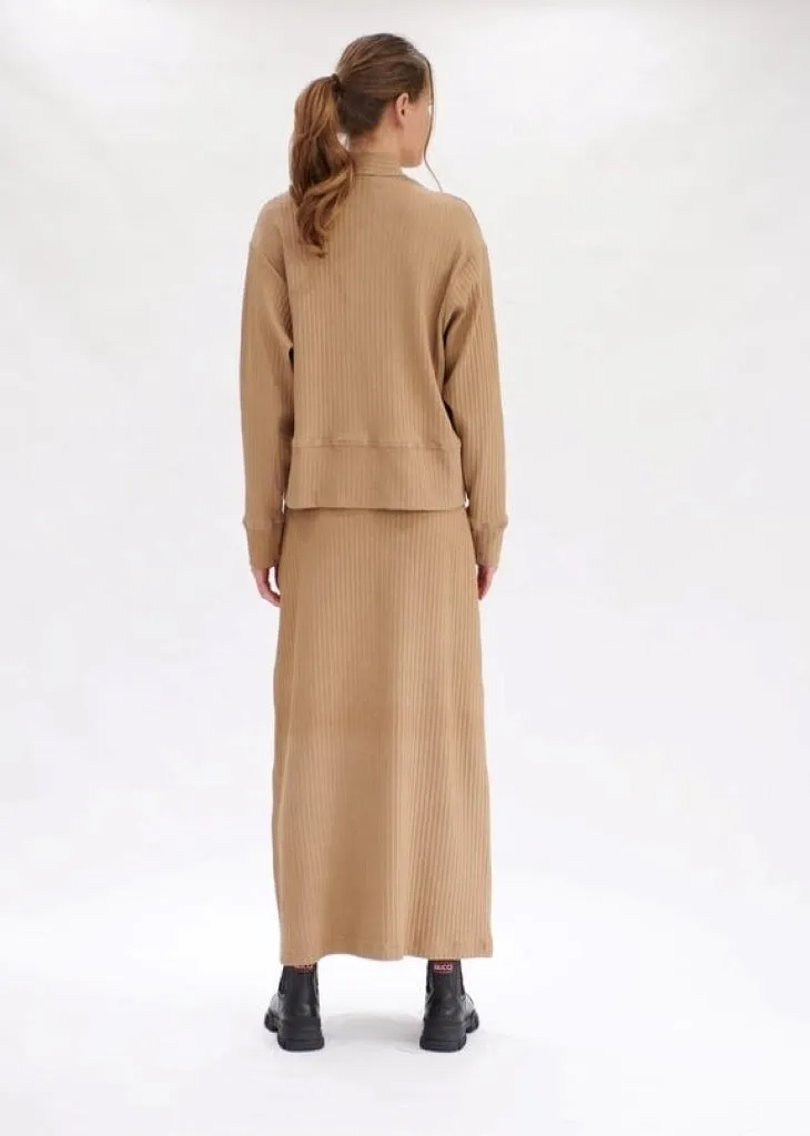 Mela Purdie Rib Skirt - Cognac