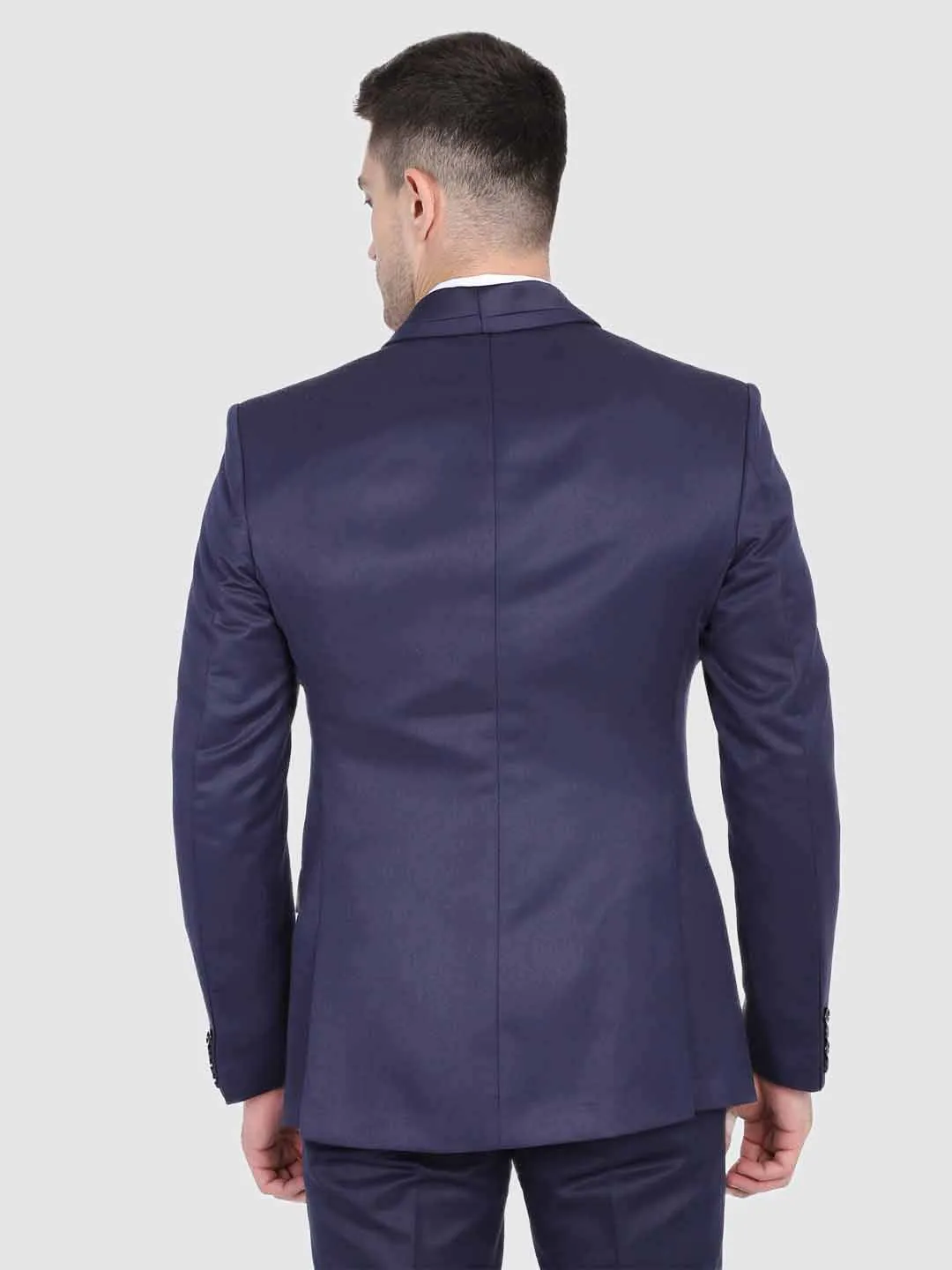 Men Blue Tuxedo Blazer With Hanky