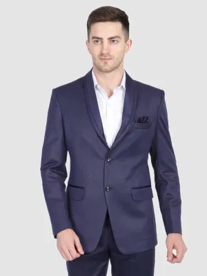 Men Blue Tuxedo Blazer With Hanky