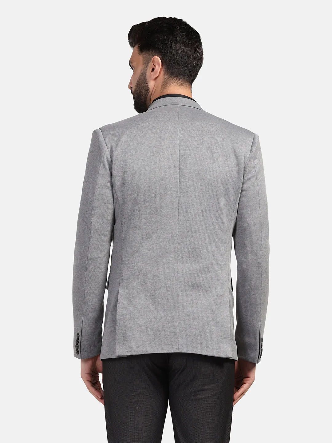 Men Grey Strechable hosiery Blazer