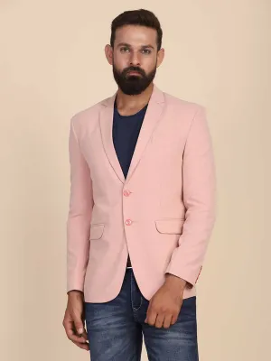 Men Suede Peach Blazer