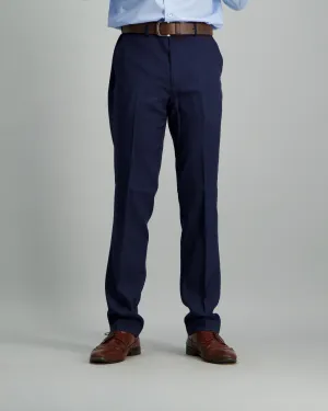 Mens - Poly Slim Fit Suit Trouser - Dark Blue