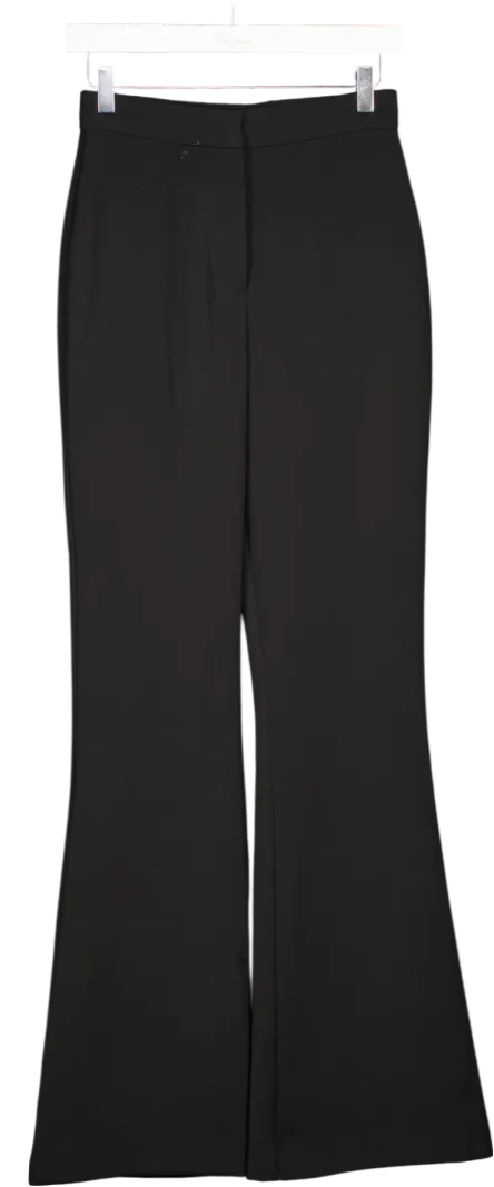 Mint Velvet Black Tailored Flare Trousers UK 8