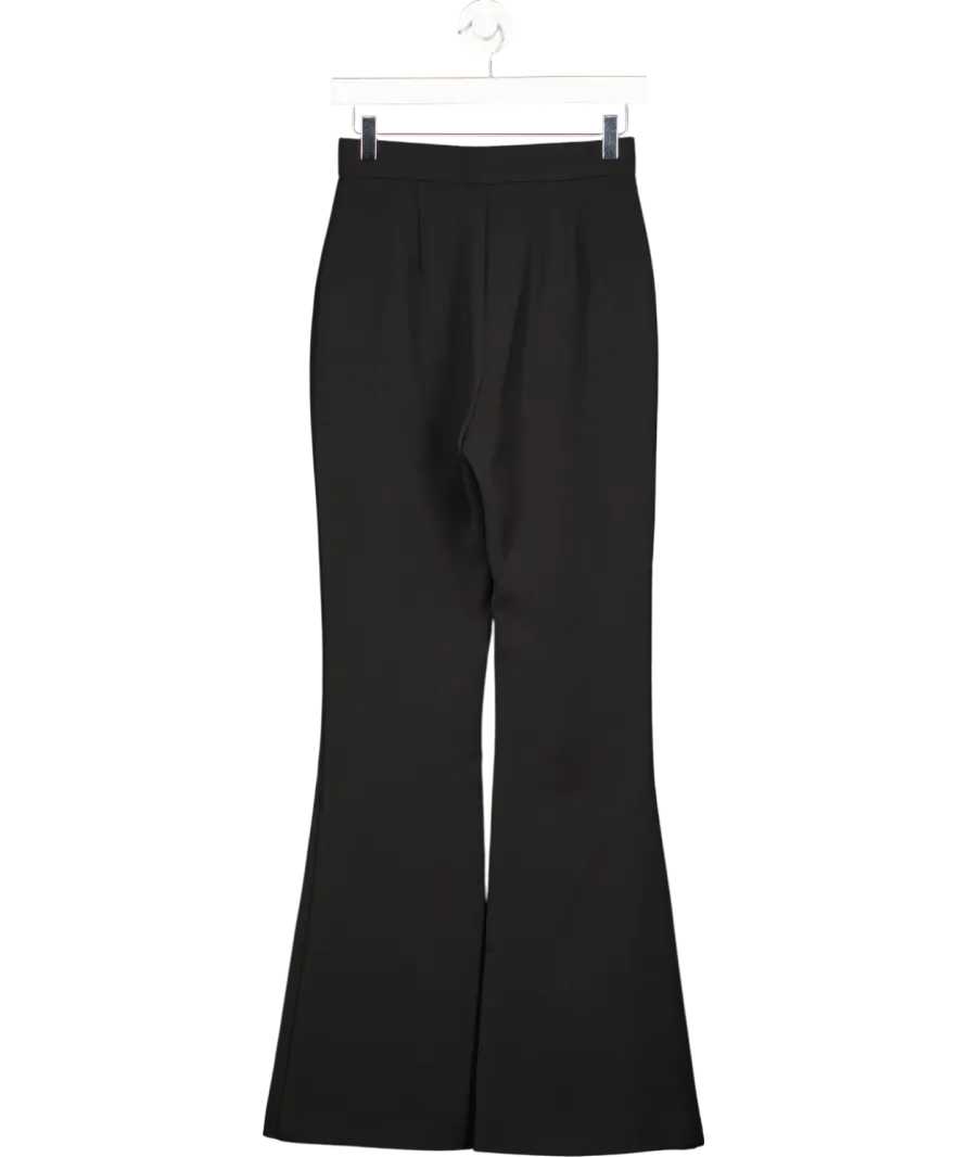 Mint Velvet Black Tailored Flare Trousers UK 8