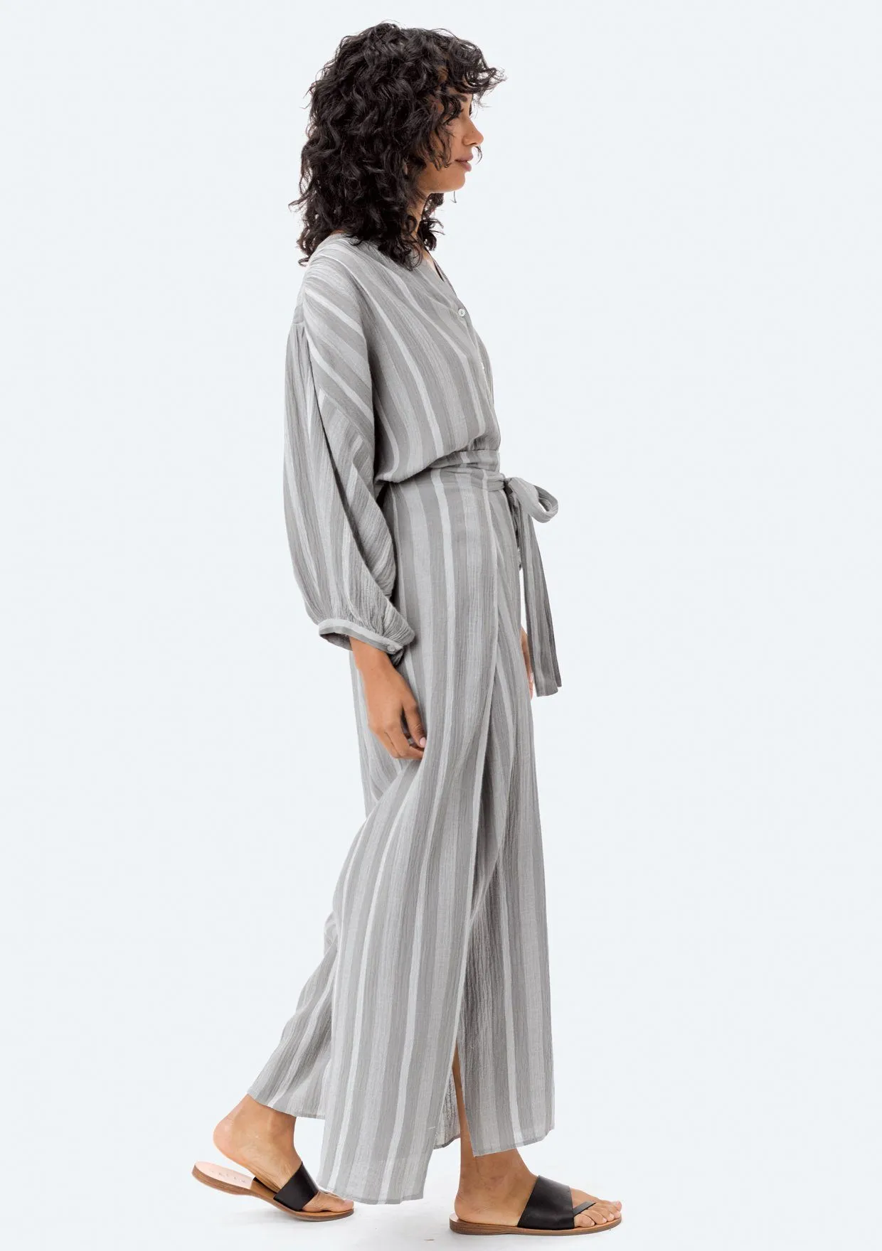 Miriam Striped Tie Front Pant