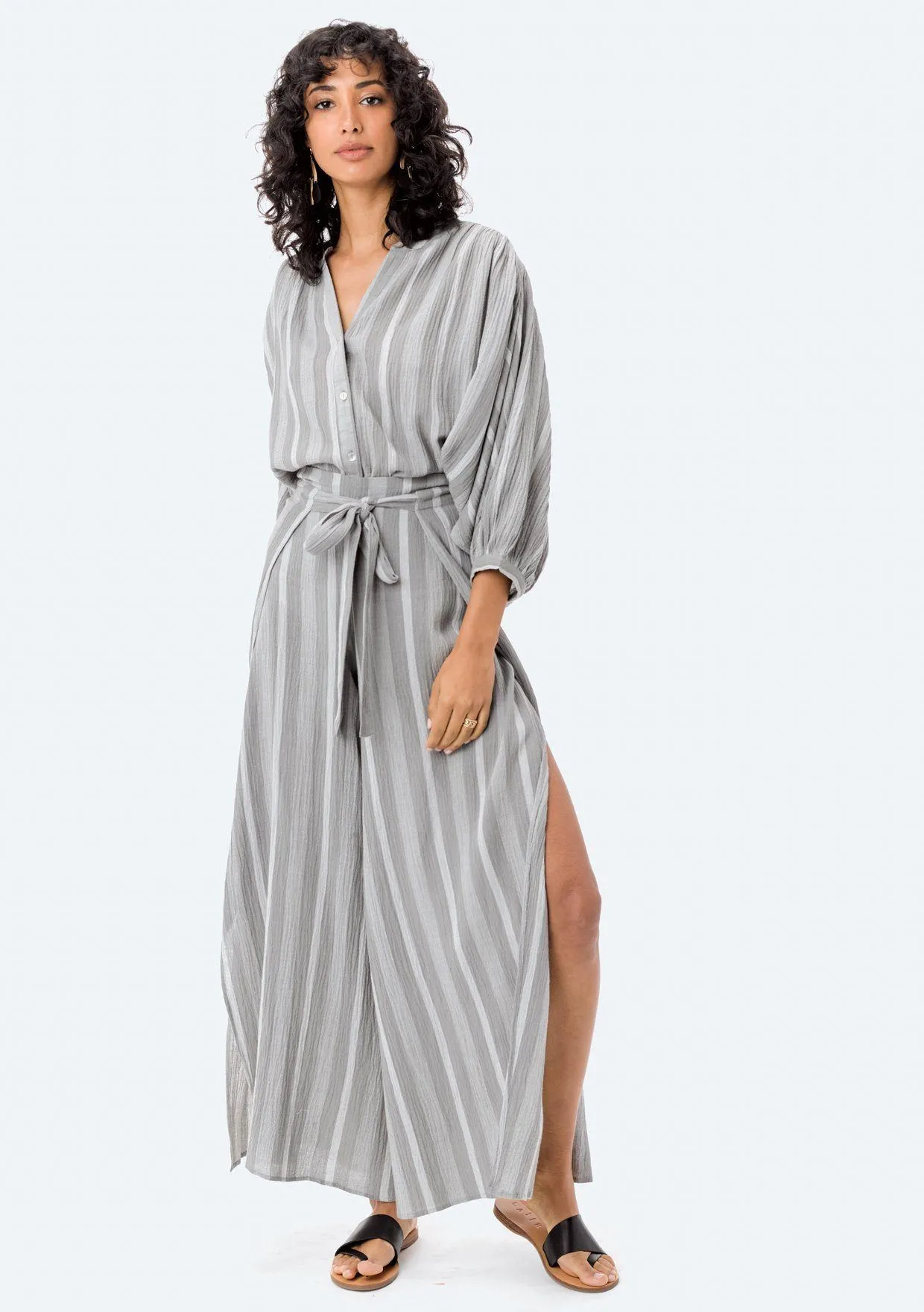 Miriam Striped Tie Front Pant