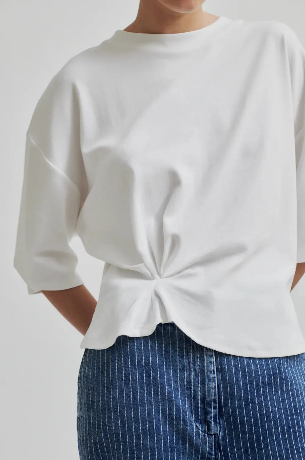 Missouri Knot Front Tee - White